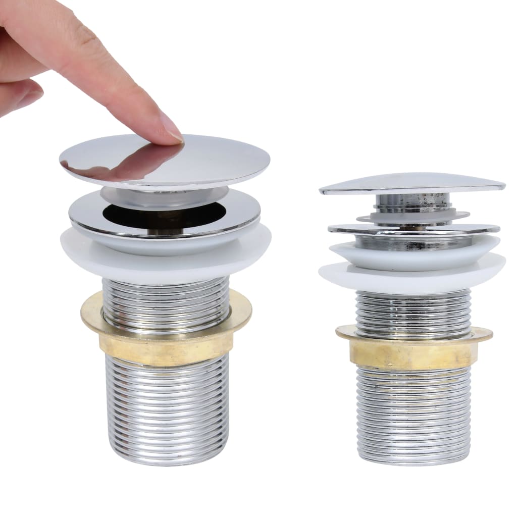 trykafløb uden overløbsfunktion 6,4x6,4x9,1 cm krom