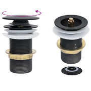 trykafløb uden overløbsfunktion 6,4x6,4x9,1 cm sort