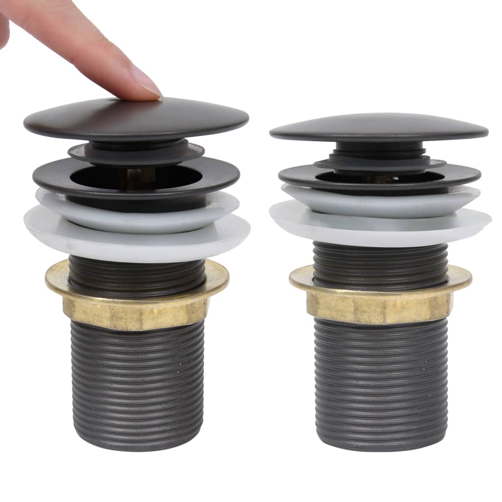 trykafløb uden overløbsfunktion 6,4x6,4x9,1 cm grå