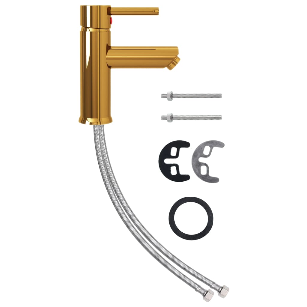 vandhane til badeværelseshåndvask 130x176 mm guldfarvet