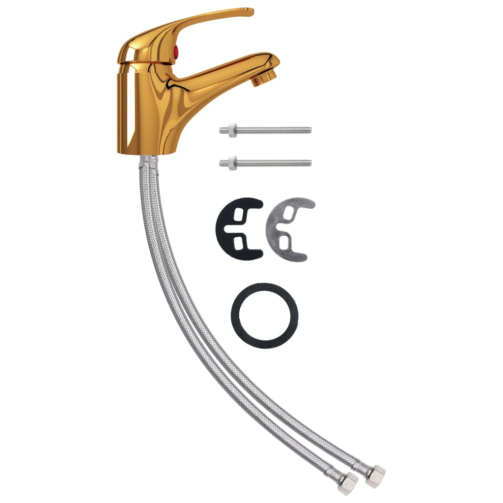 blandingsbatteri til håndvask 13x10 cm gylden