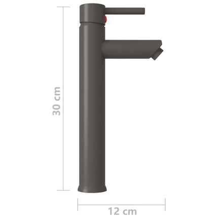 blandingsbatteri til badeværelse 12x30 cm grå
