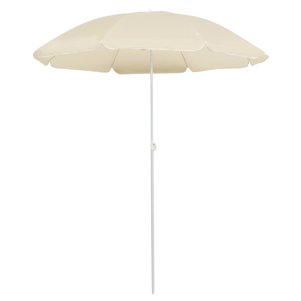 parasol 180 cm stålstang sandfarvet