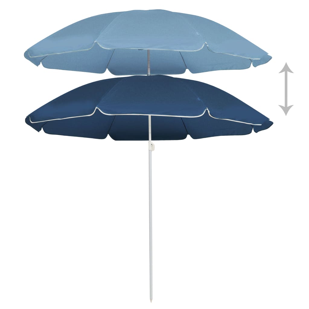 parasol 180 cm stålstang blå