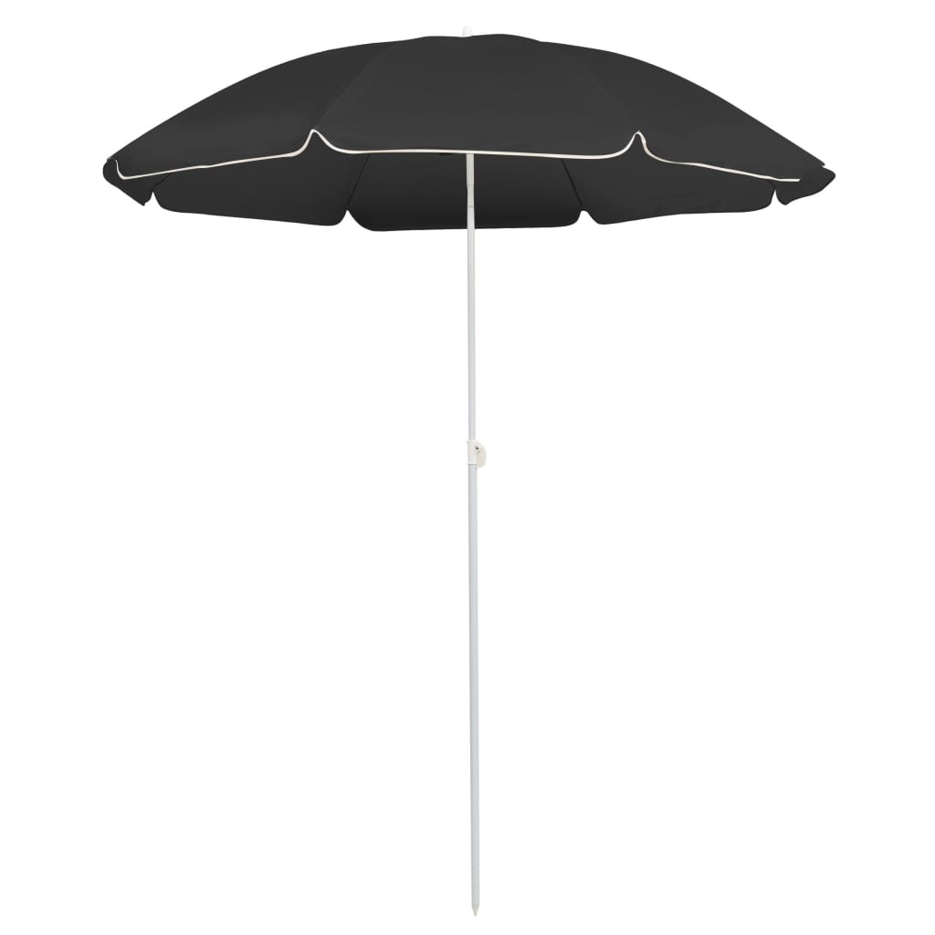 parasol 180 cm stålstang antracitgrå