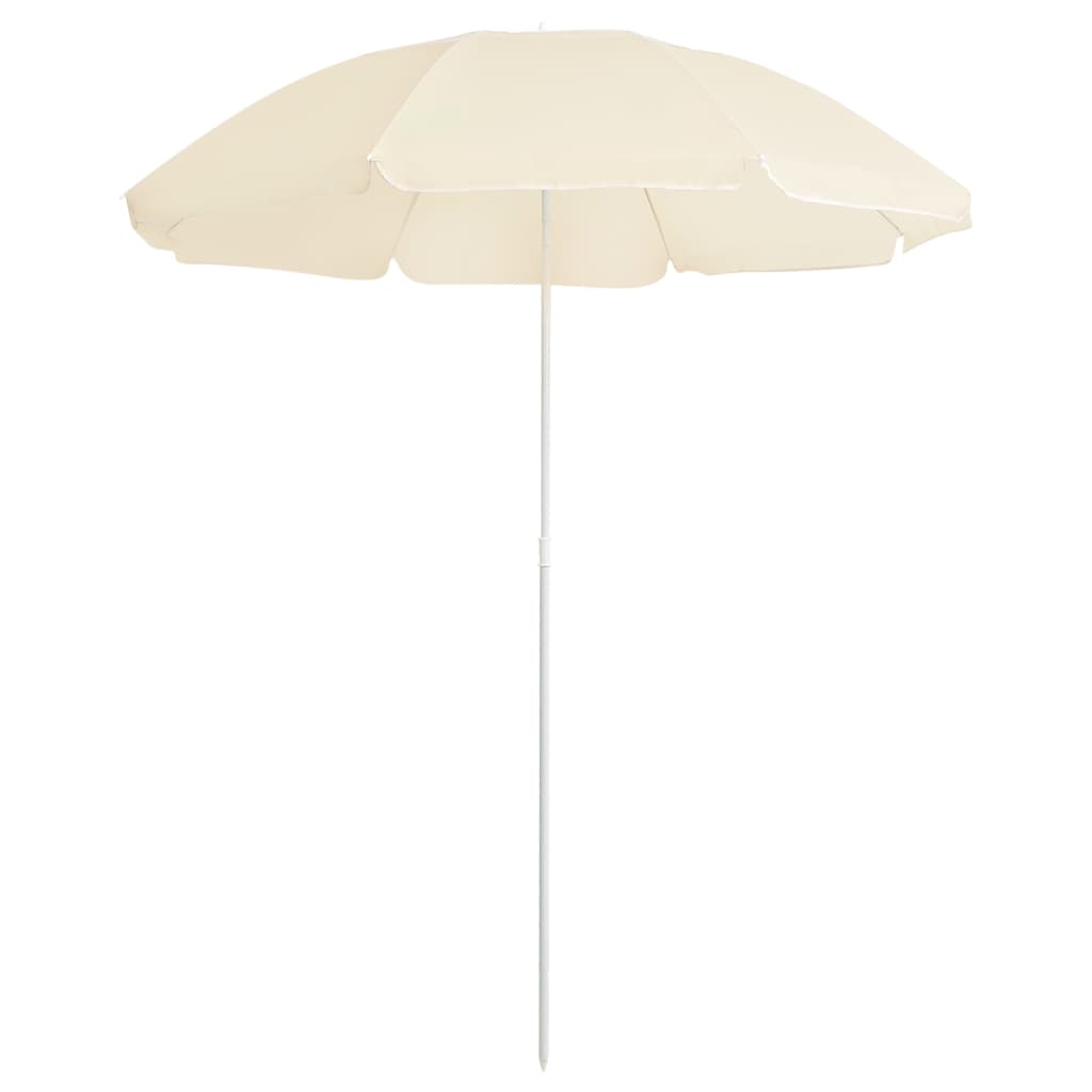 parasol 180 cm stålstang sandfarvet
