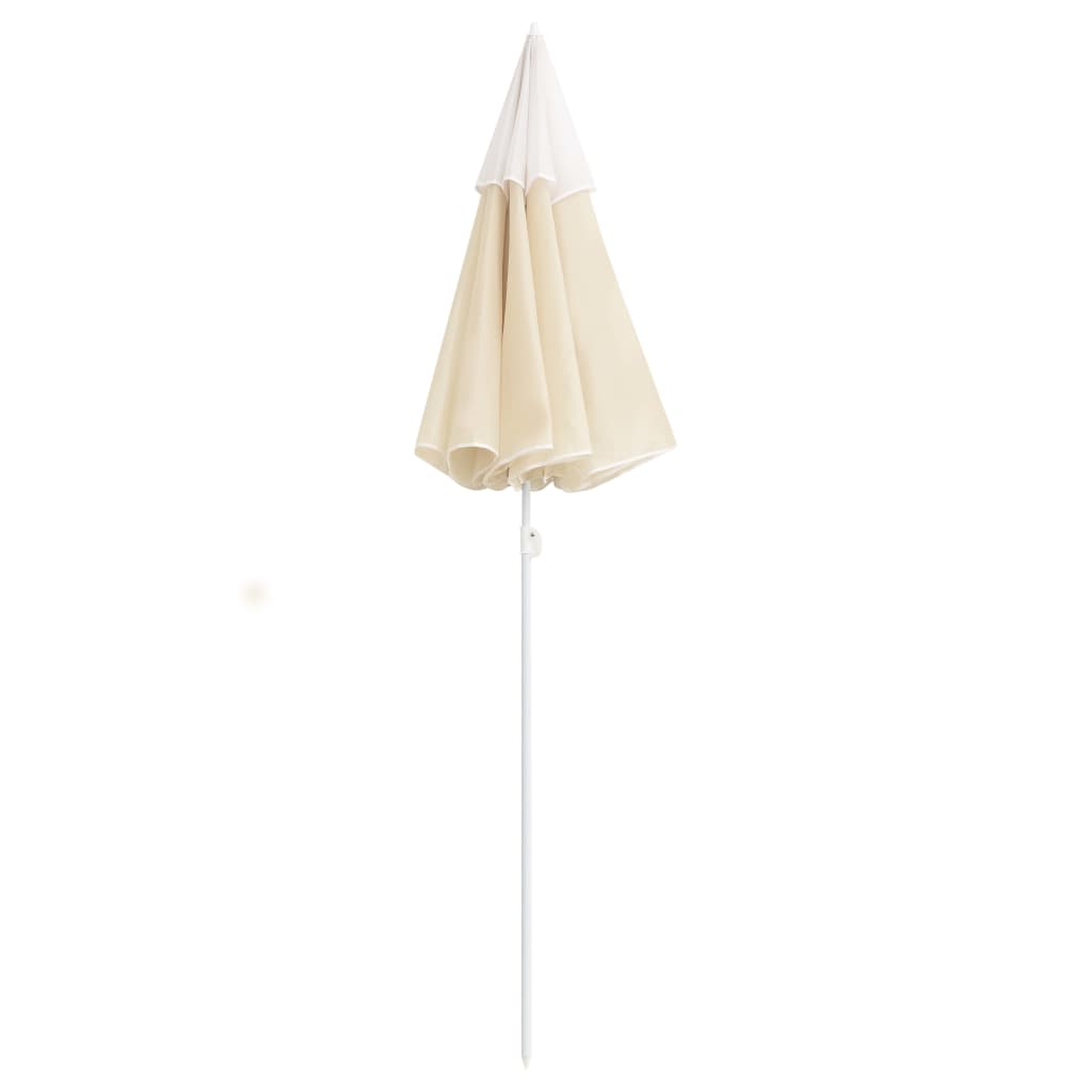 parasol 180 cm stålstang sandfarvet