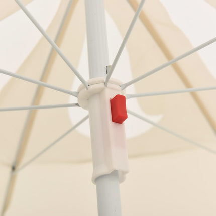 parasol 180 cm stålstang sandfarvet