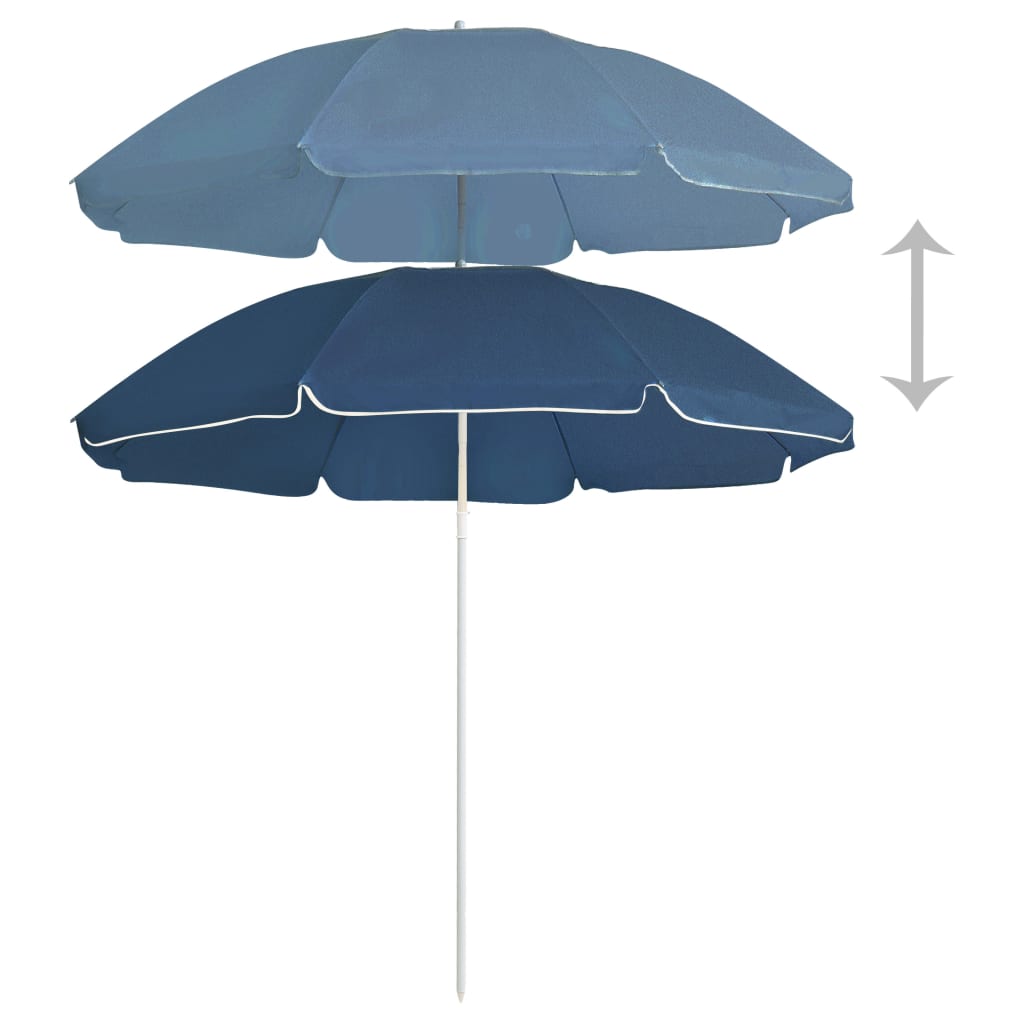 parasol 180 cm stålstang blå