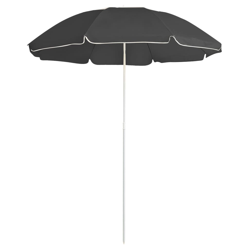 parasol 180 cm stålstang antracitgrå