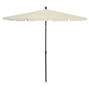 parasol med stang 210x140 cm sandfarvet