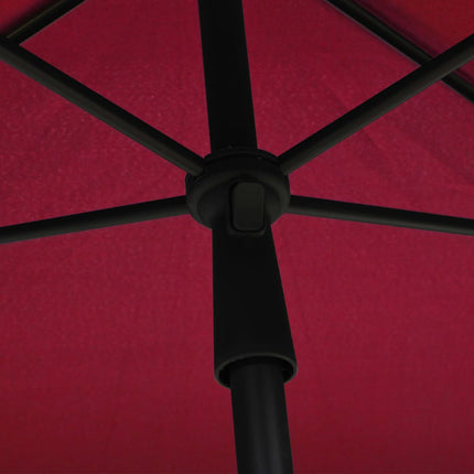 parasol med stang 210x140 cm bordeauxfarvet