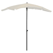 parasol med stang 200x130 cm sandfarvet