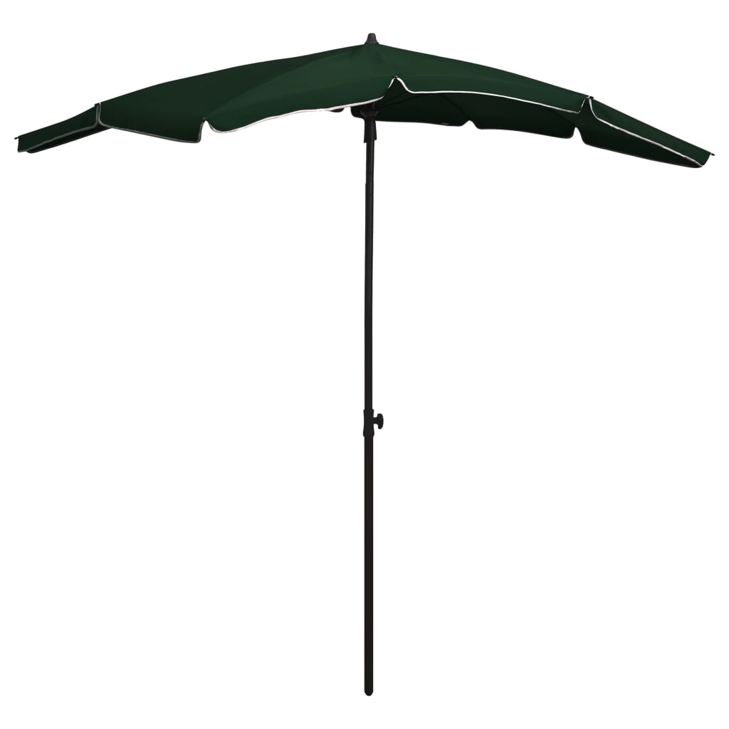parasol med stang 200x130 cm grøn