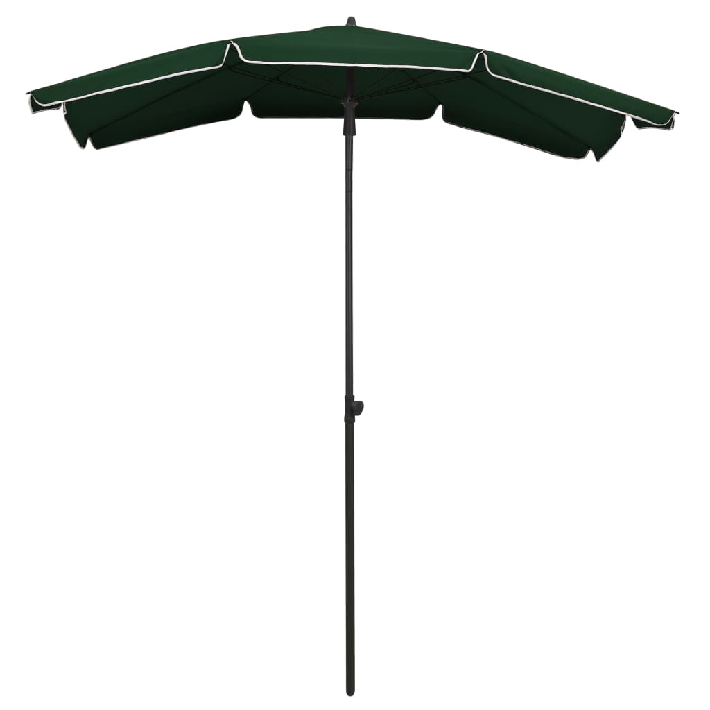 parasol med stang 200x130 cm grøn