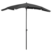 parasol med stang 200x130 cm antracitgrå