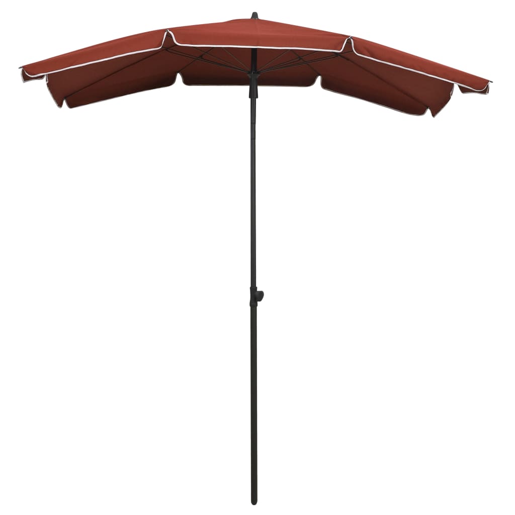 parasol med stang 200x130 cm terrakotta