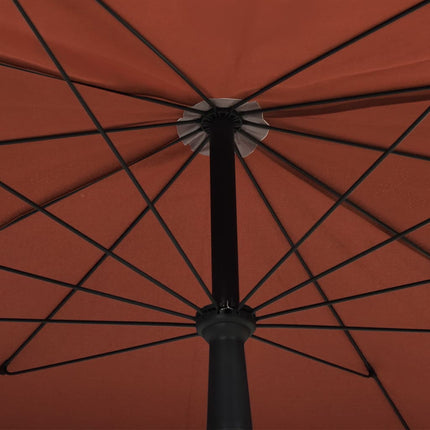 parasol med stang 200x130 cm terrakotta