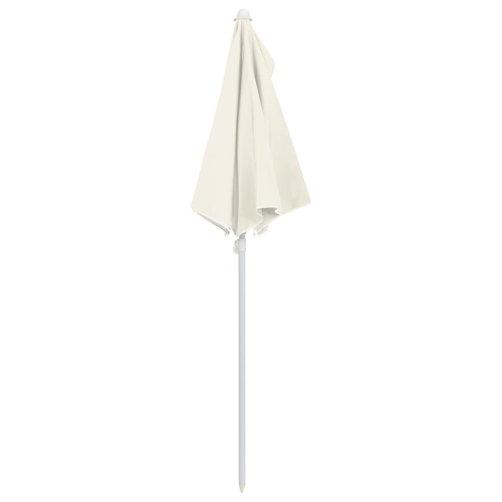 halv parasol med stang 180x90 cm sandfarvet
