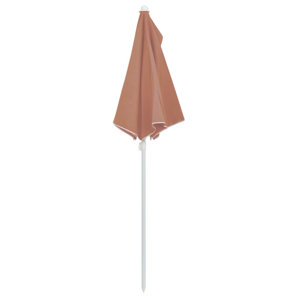halv parasol med stang 180x90 cm terrakotta