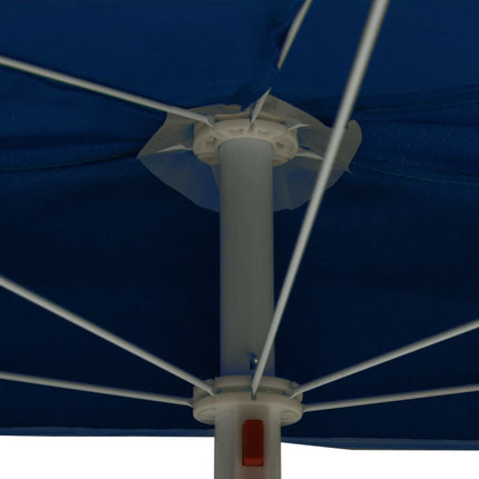 halv parasol med stang 180x90 cm azurblå
