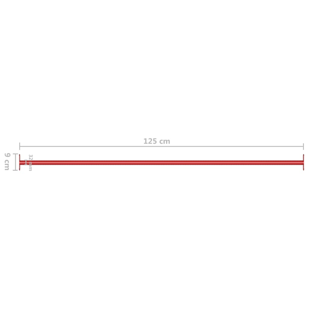 kolbøttestang 2 stk. 125 cm stål rød