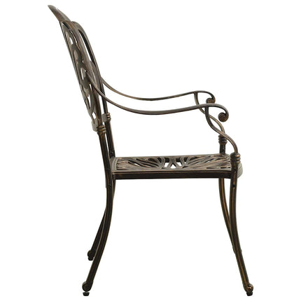 havestole 2 stk. støbt aluminium bronzefarvet