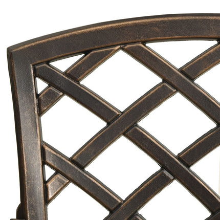 havestole 2 stk. støbt aluminium bronzefarvet