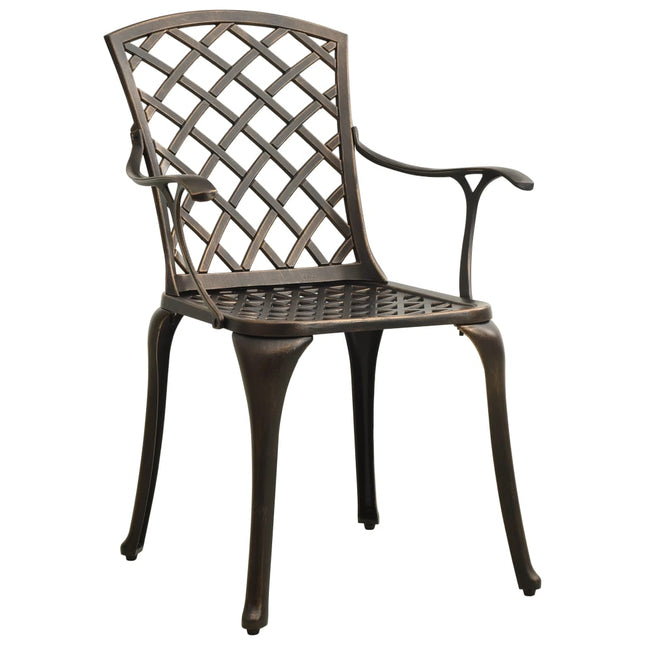 havestole 4 stk. støbt aluminium bronzefarvet