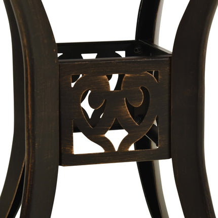 havebord 78x78x72 cm støbt aluminium bronzefarvet