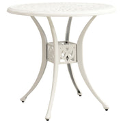 havebord 78x78x72 cm støbt aluminium hvid