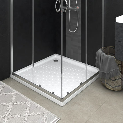 brusekar med dupper 80x80x4 cm ABS hvid