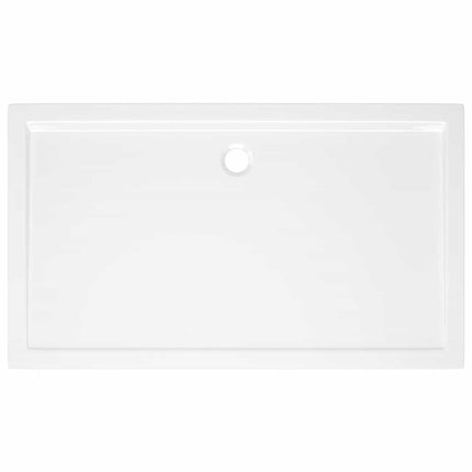 brusekar 70x120 cm ABS rektangulært hvid