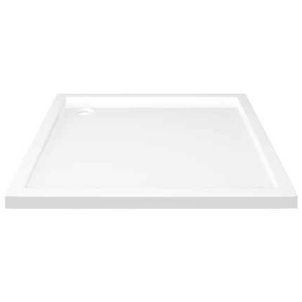 brusekar 80x80 cm ABS firkantet hvid