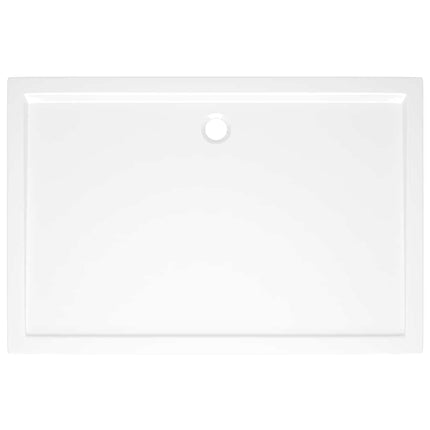 brusekar 80x120 cm ABS rektangulært hvid