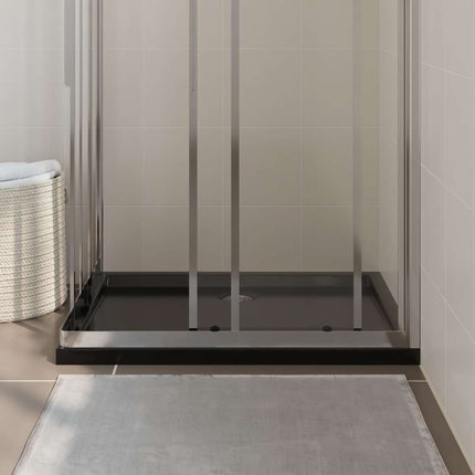 brusekar 70x90 cm ABS rektangulært sort