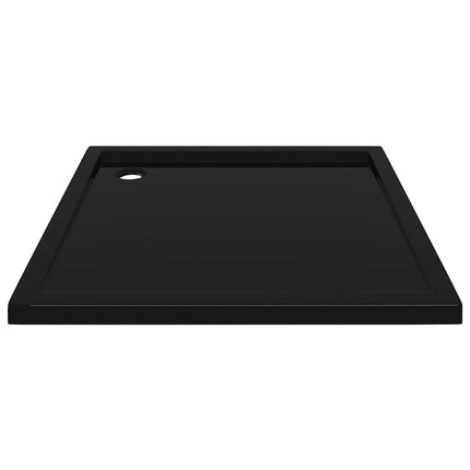 brusekar 80x80 cm ABS firkantet sort