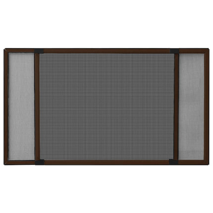 udvideligt insektnet til vinduer (75-143)x50 cm brun