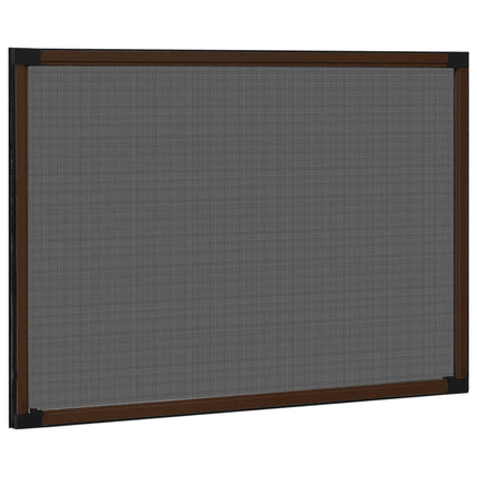 udvideligt insektnet til vinduer (75-143)x50 cm brun