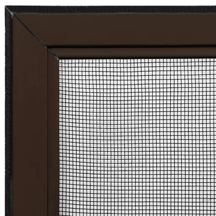udvideligt insektnet til vinduer (75-143)x50 cm brun
