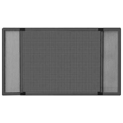 udvideligt insektnet til vinduer (75-143)x50 cm antracitgrå