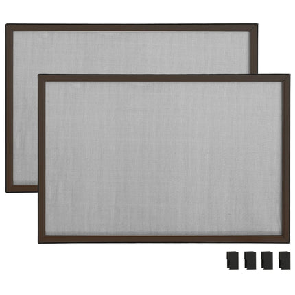 udvideligt insektnet til vinduer (100-193)x75 cm brun