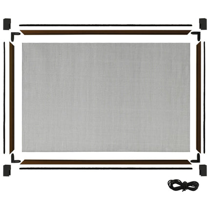 udvideligt insektnet til vinduer (100-193)x75 cm brun