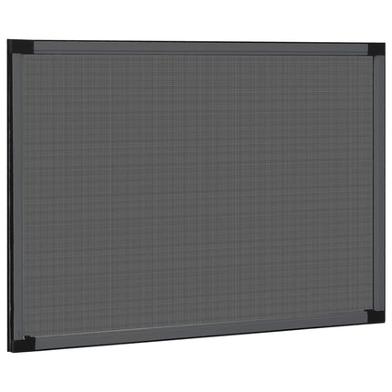 udvideligt insektnet til vinduer (100-193)x75 cm antracitgrå