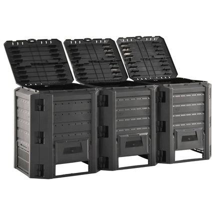 kompostbeholder 1200 l sort