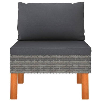 midterdel til sofa polyrattan og massivt eukalyptustræ