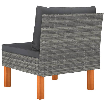 midterdel til sofa polyrattan og massivt eukalyptustræ