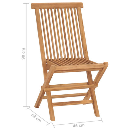 foldbare havestole 2 stk. massivt teaktræ