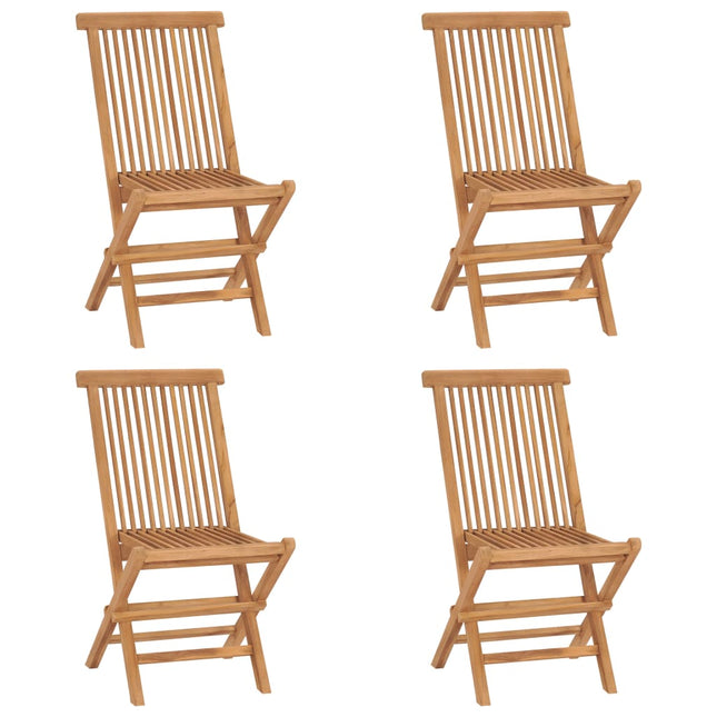 foldbare havestole 4 stk. massivt teaktræ