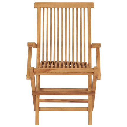 foldbare havestole 3 stk. massivt teaktræ
